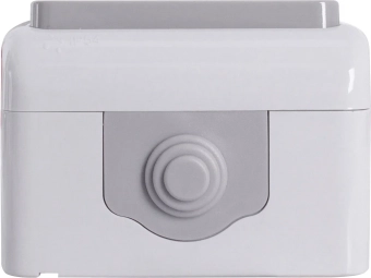 Выключатель одноклавишный e.aqua.1111.gr для внешнего монтажа, IP44, серый