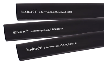 Термоусадочная трубка с клеевым слоем, 25,4/8,5, 1м, черная