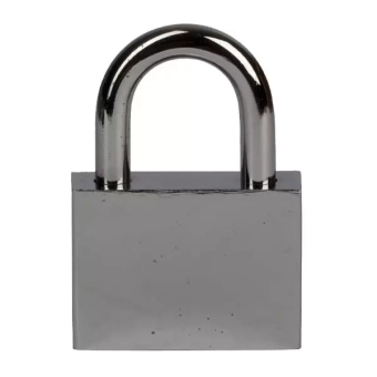 Замок навесной b70мм, чугунный, хромированный, дужка d10мм
