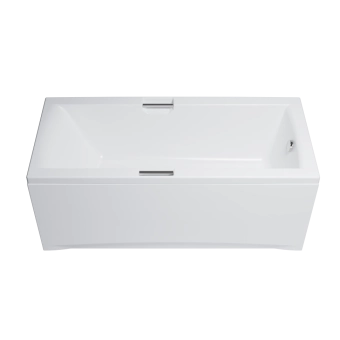 Ванна акриловая прямоугольная ALEXA 160*75 см, Комплект (каркас+сифон+экран AURA 160), белый