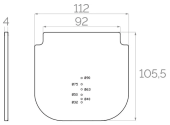 Заглушка для решетки канализационной ПП D.100 H=100 мм  SAB