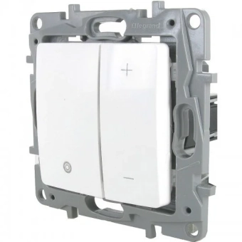 Диммер с кнопкой 400Вт для LED белый NILOE Legrand