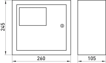 Шкаф металлический, под 1-ф. электронный счетчик, 4 модуля, навесной, с замком