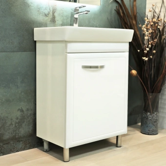 Шкаф напольный Allure белый матовый под умывальник Neon 500