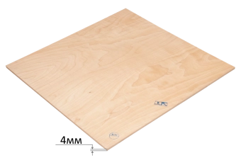 Фанера берёзовая (1.5m*1.5m) -4мм; 3-4 сорт