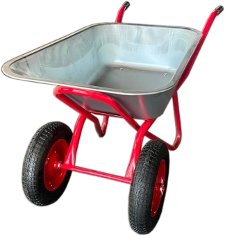 Тачка строительная (садовая) на двух колесах 100L~200kg, оцинкованный кузов, 0,7мм; WB6418S