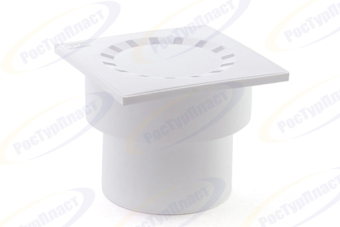 Трап вертикальный 150х150, D110, пласт. решетка, RTP