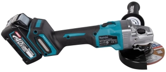 Углошлифовальная машина на аккумуляторе 125mm, 2 аккумулятора XGT 40V, 4Ah, MAKITA