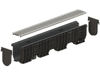Заглушка пластиковая PolyMAX BASE для лотков пластиковых Base DN100 H200/H217