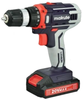 Шуруповерт на аккумуляторе 20V, 0-450/0-1450rpm; 10mm, CD227-2B, Makute