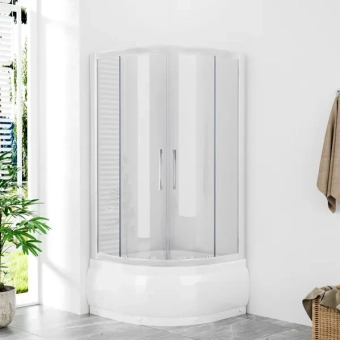 Душевая кабина BE1015 Chrom Mat 90x90cm H195 Китай