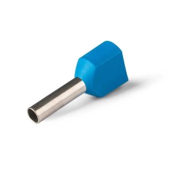 Наконечник НШВИ(2) 2x2,5/10мм штыревой изолированный (двойной) синий MegaWatt