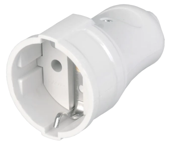 Кабельная розетка 2P+E 16А белая 1000kW