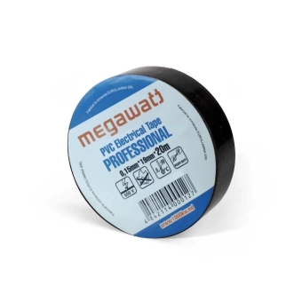 Изолента ПВХ 0.15x19мм Черная 20 метров MegaWatt