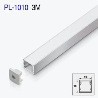 Накладной LED профиль PL-1010 3m 10*10mm алюминиевый PANLIGHT