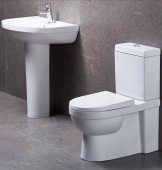 Унитаз компакт пристенный Lagina BTW + крышка с механизмом Soft Close, Ege Vitrifye, Турция