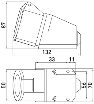 Силовая розетка стационарная e.socket.pro.3.16, 3п., 220В, 16А (113)