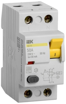 Выключатель дифференциальный (УЗО) ВД1-63 2Р 50А 30мА