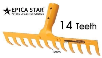 Грабли стальные 3мм 14 зубьев, EP-20043, Epica Star