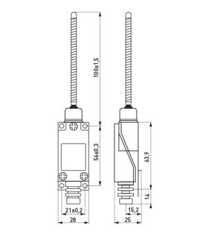 Выключатель концевой e.limitswitch.09 рычаг-эксцентрик