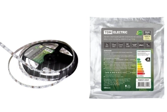Лента светодиодная SMD5050 60L/м 12В 14.4Вт IP65 3000K TDM