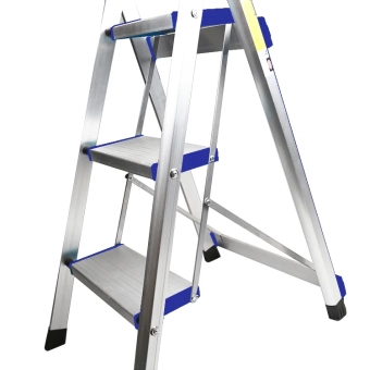 Лестница-стремянка односторонняя, алюминий 1,0мм, 3 широких ступени 
