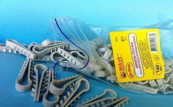 Дюбель зажим для круглых кабелей - Ø8mm, тип "Ёлочка", Wave, (100шт)