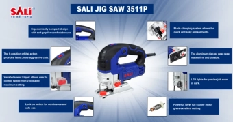 Лобзик электрический 750 Вт, 800-3000rpm, 100/10mm, SALI 3511P