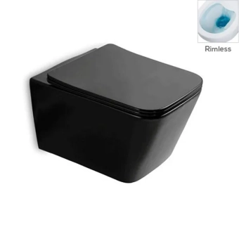 Унитаз подвесной SH-006 Mat Black Rimless South Villa