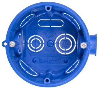 Коробка установочная  d68*60  круглая  синяя