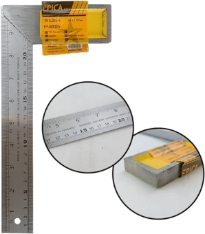 Угольник столярный, стальной нержавейка, 25см, EP-60026, Epica Star