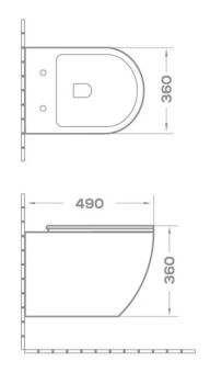 Унитаз подвесной SH-001 Mat Black Rimless South Villa