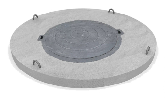Крышка железобетонная D=1.1м / полимерный люк