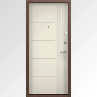 Входная металлическая дверь Torex Delta M10, Молочный шоколад/Слоновая кость, 2 замка Blickido