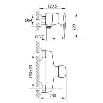 Смеситель для ванны Zerix GIT-A-279