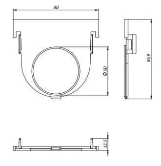 Заглушка пластиковая для лотка водоотводного Easy1 DN70