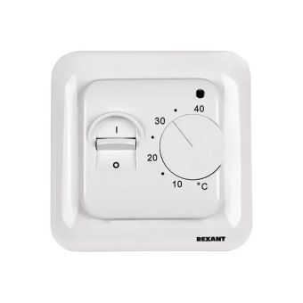 Терморегулятор механический с датчиком температуры пола R70XT 82 x 82 мм Rexant