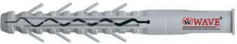 Дюбель нейлоновый KPR Ø12x100мм, без шурупа, для тяжелых нагрузок, Wave, (50шт)