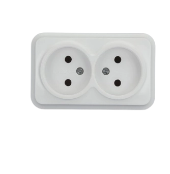 Розетка двойная 2P 10A белая SELENA 1000kW