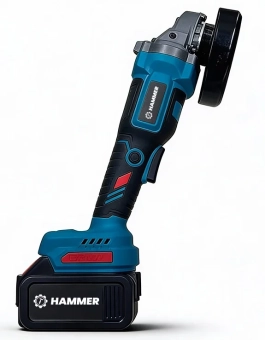 Углошлифовальная машина аккумуляторная Li-Ion, 21V, 1x4 Ah, 125 mm, HAMMER AG-DC221