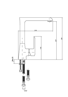 Смеситель для кухни SIROS BLACK Invena, Польша