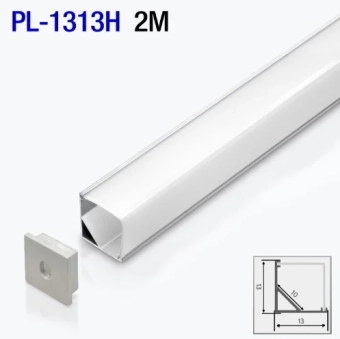 Алюминиевый профиль угловой для светодиодной ленты 2m/set 13*13mm PL-1313 2m PANLIGHT