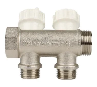 Коллектор D. 3/4" М/П x 1/2" П 2 выхода (с вентилями) PN10 465 ITAP