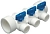 Коллектор с шаровым краном синий PPR 32x20/3 RTP