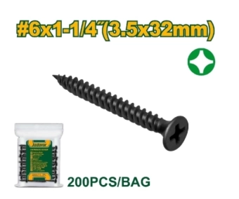 Шуруп для гипсокартона 3,5*32мм (200шт в пакете); Jadever