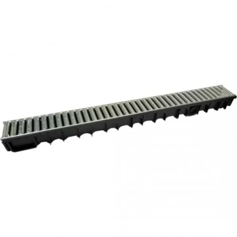 Дренажный лоток ECO COMPACT с оцинкованной стальной решеткой - 110x72x1000