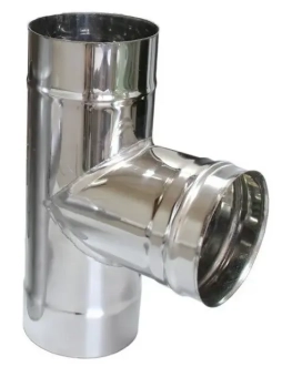 Тройник-К на 90° для одностенного дымохода Ferrum D180 (0,5 мм)