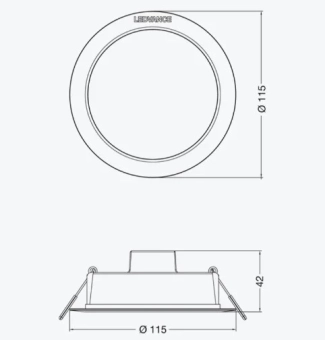 Светильник LED Downlight DL DN 115 8W 865 WT IP44 LEDV