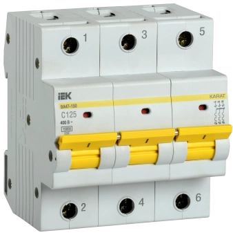 Автоматический выключатель ВА47-150 3P C 125А 15кА IEK