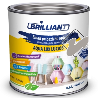 Эмаль акриловая глянцевая Aqua Lux Lucios северный серый 0.6л BRILLIANT